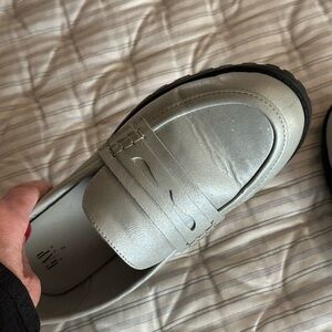 GAP Metallic Silver Men's Loafers